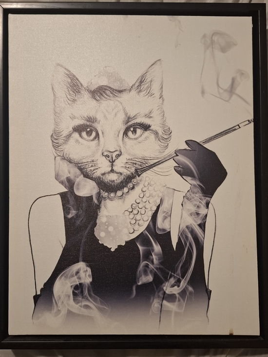 Other - Cat Portrait Wall Art in Black and White
